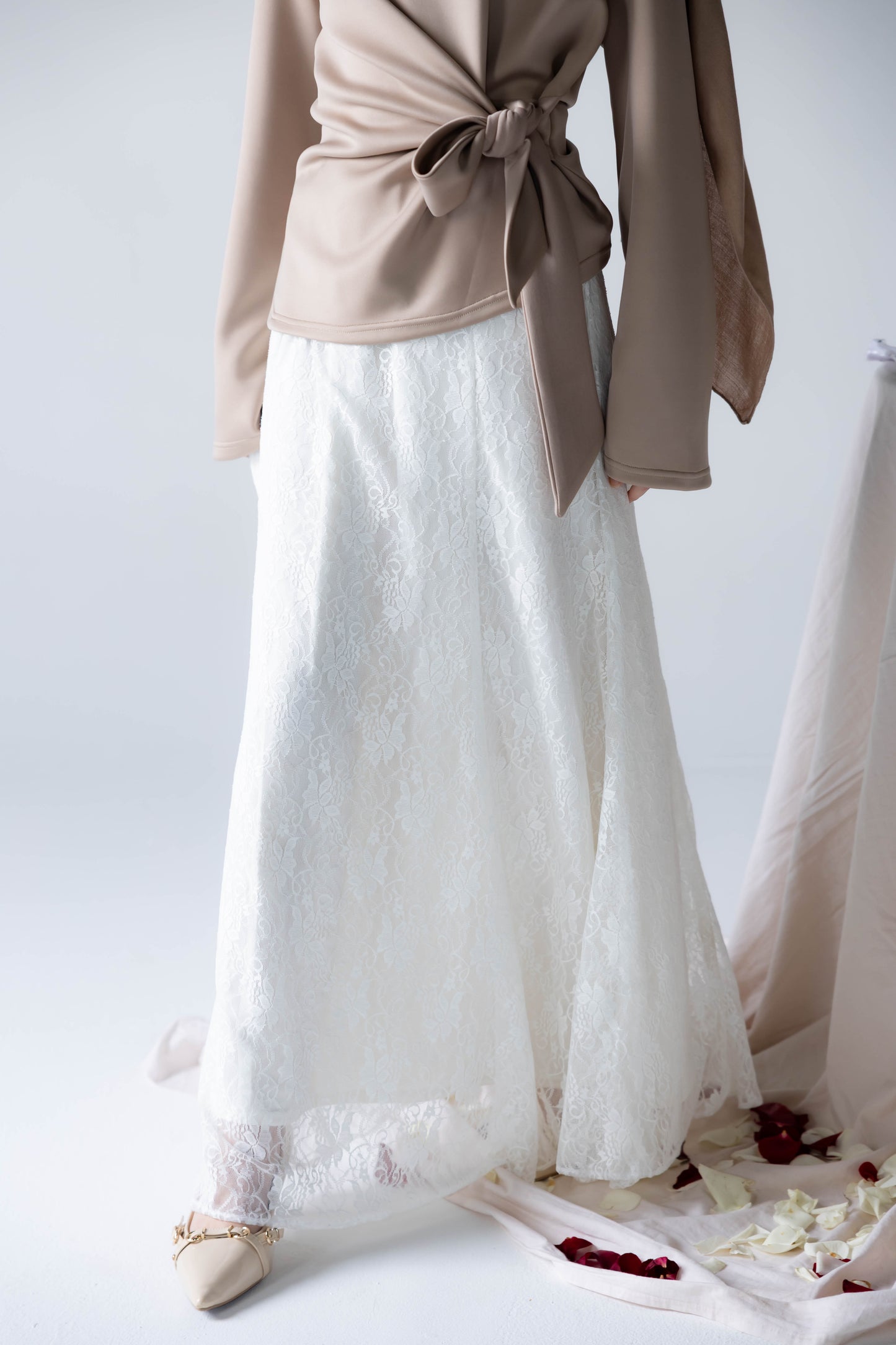 Elara Tie Top In Beige