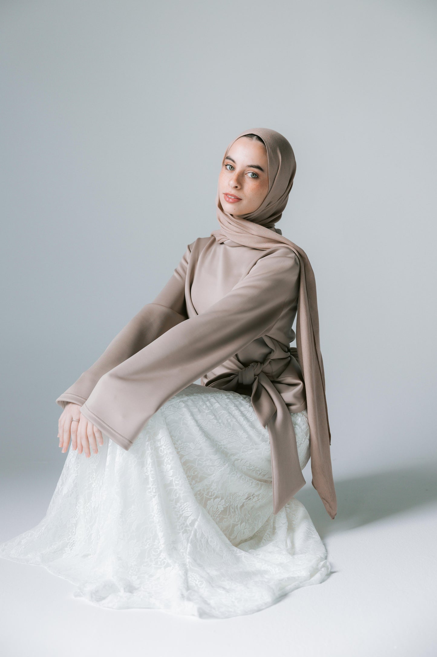 Elara Tie Top In Beige