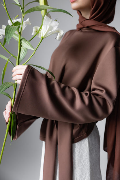 Elara Tie Top In Brown