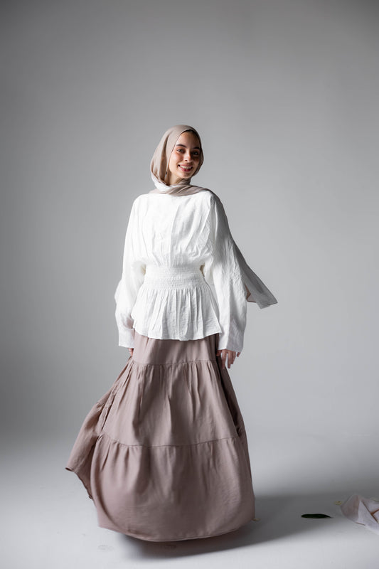 Midnight Breeze Skirt In Cafe