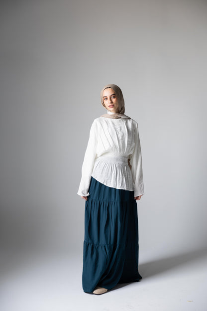 Midnight Breeze Skirt In Petroleum