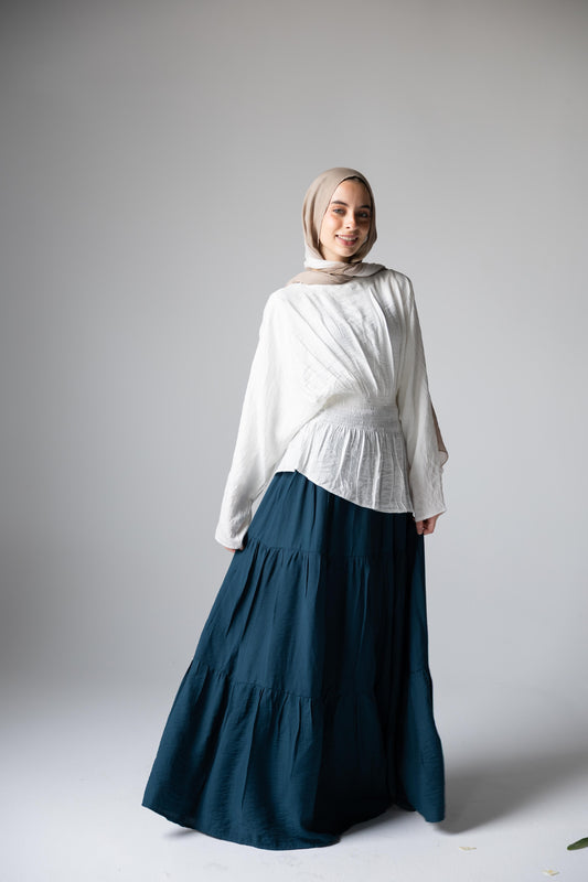 Midnight Breeze Skirt In Petroleum