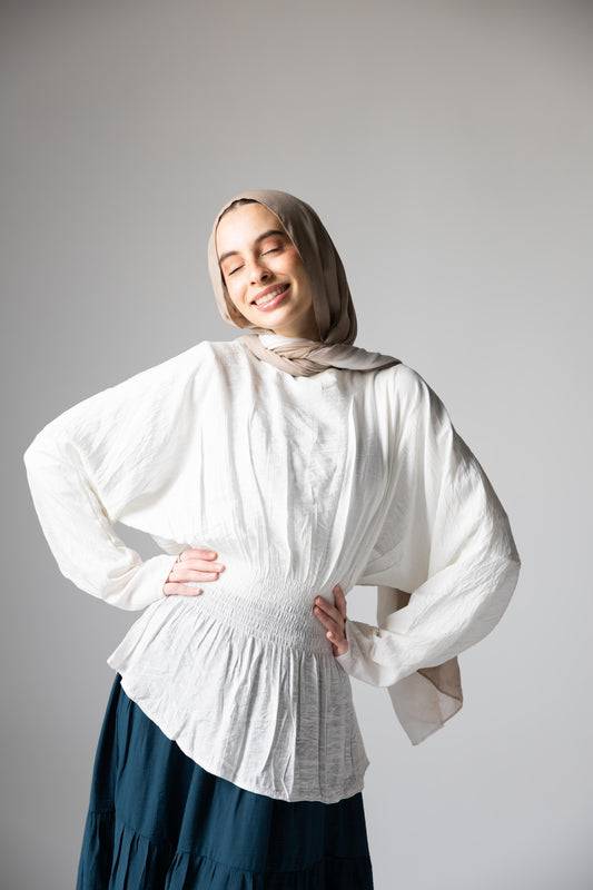 Cloudie Top In White