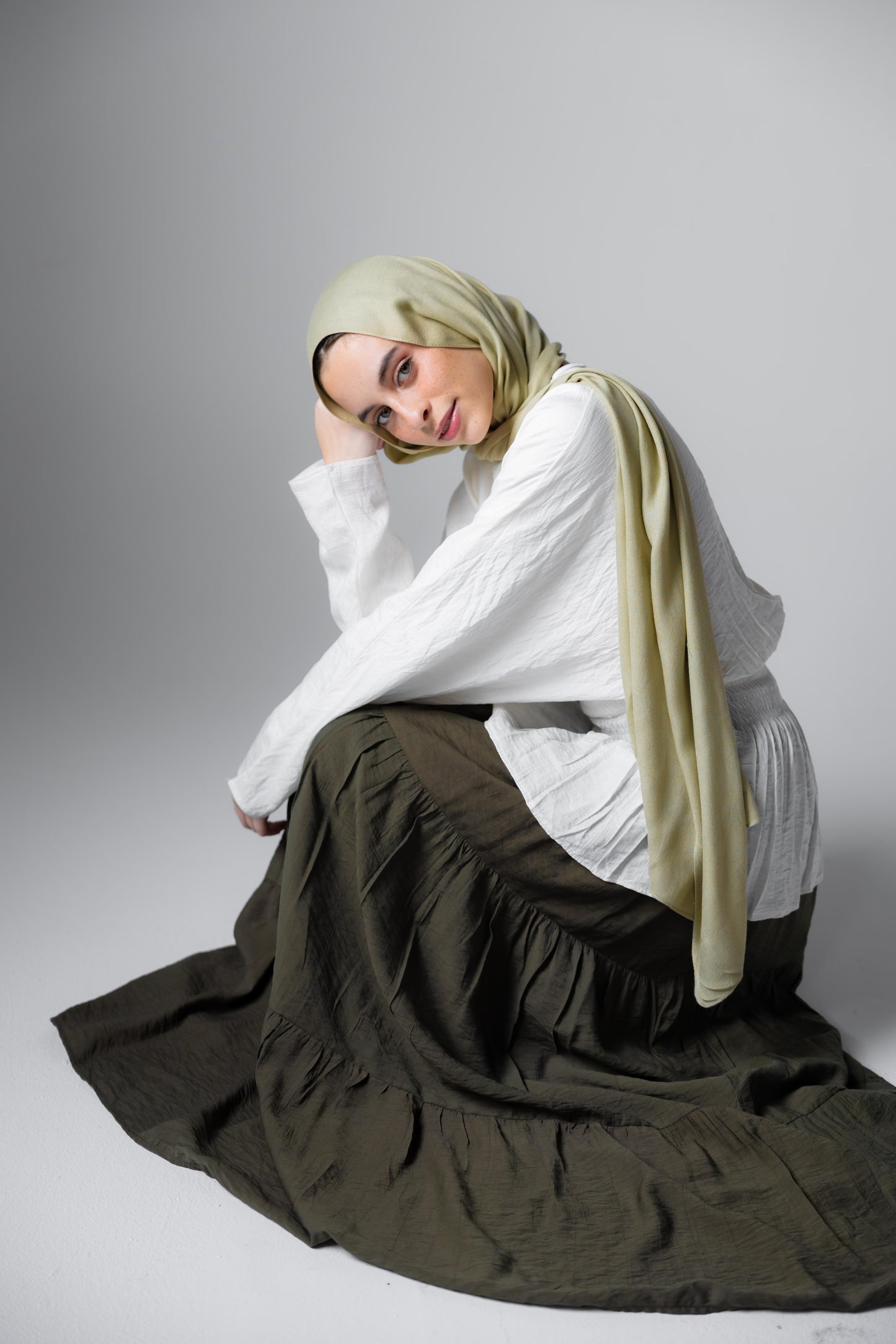 Midnight Breeze Skirt In Olive