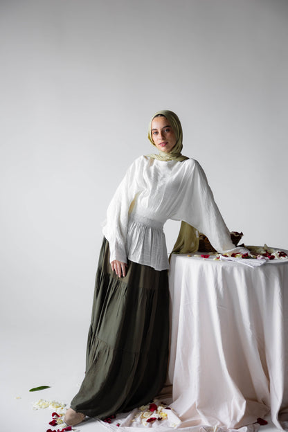 Midnight Breeze Skirt In Olive