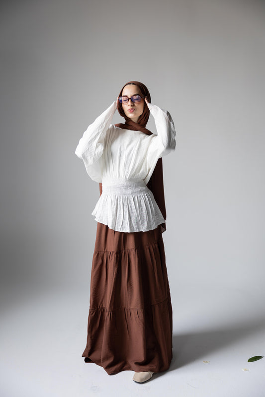 Midnight Breeze Skirt In Chocolate