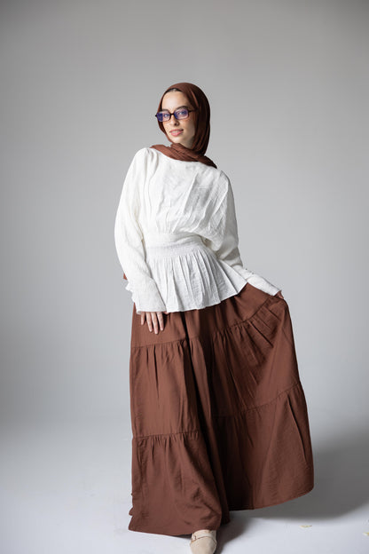Midnight Breeze Skirt In Chocolate