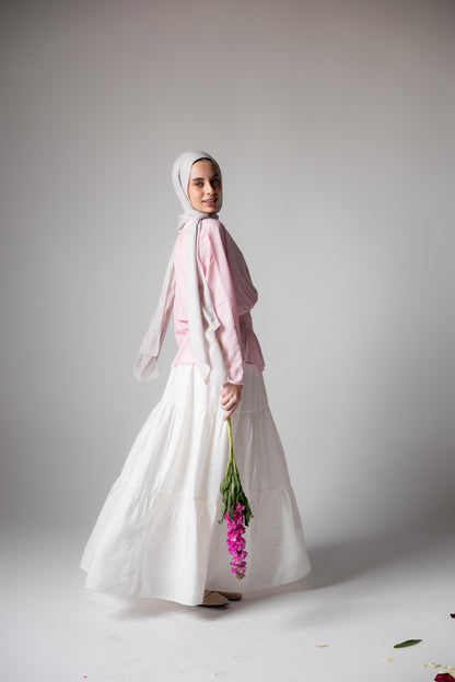 Pastel Breeze Skirt In Off-White