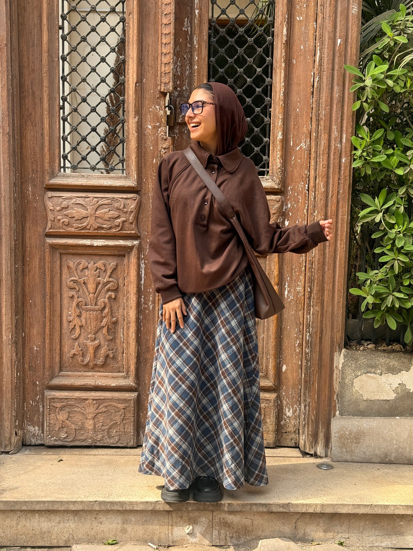 Sapphire Plaid Skirt