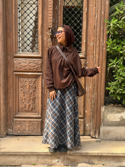 Sapphire Plaid Skirt