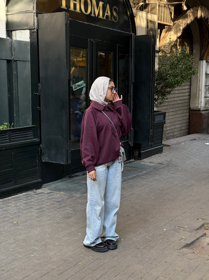 Ease Sweater in Black Berry