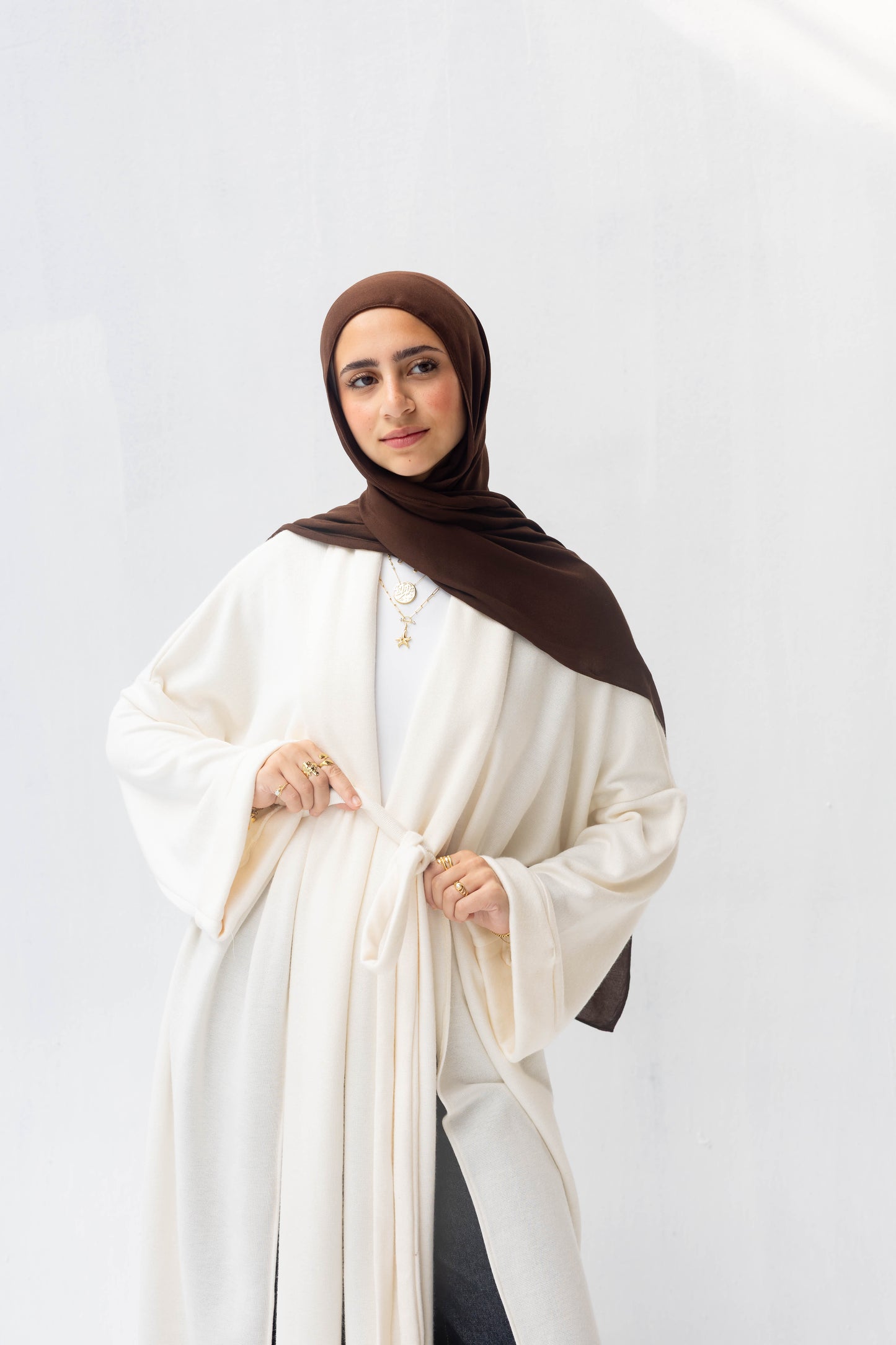 Freya Shawl Cardigan In Cream