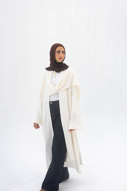 Freya Shawl Cardigan In Cream
