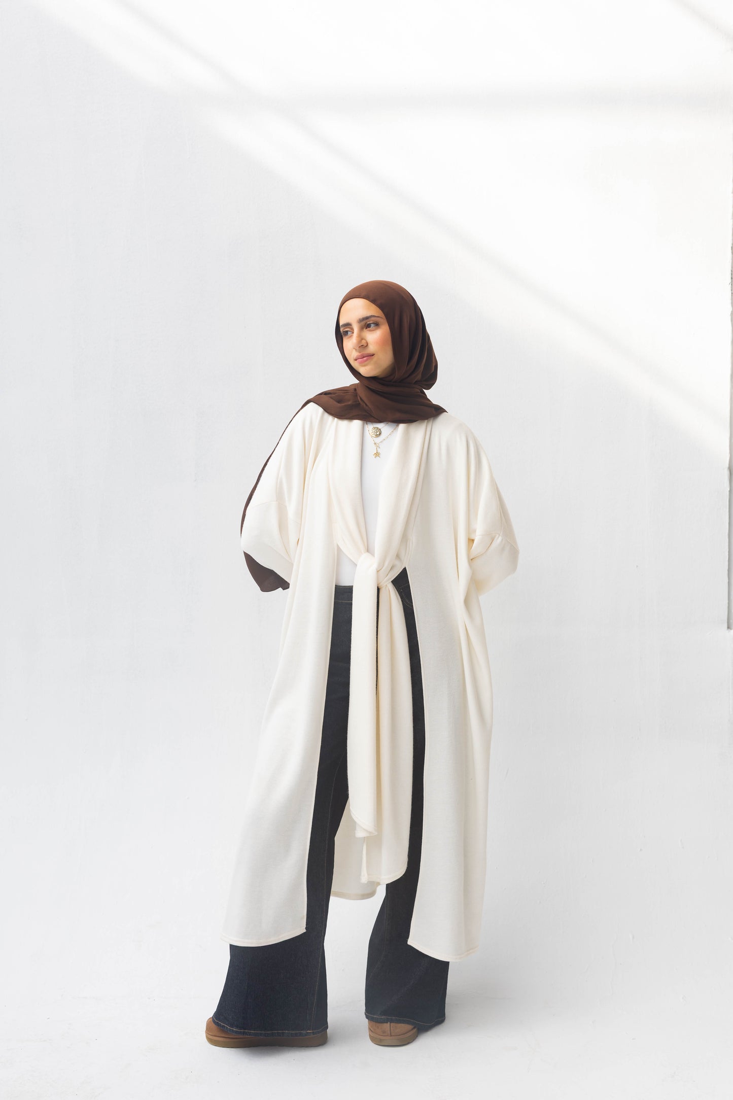 Freya Shawl Cardigan In Cream