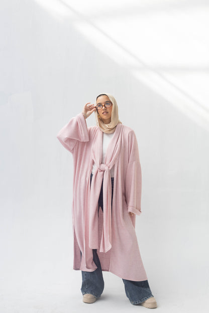 Freya Shawl Cardigan In Pink
