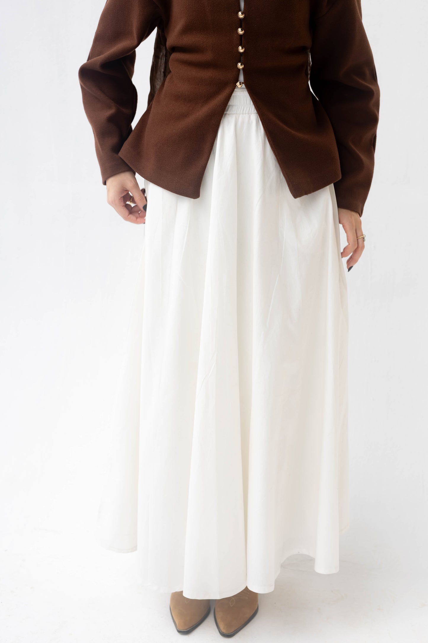 Poplin Skirt in White
