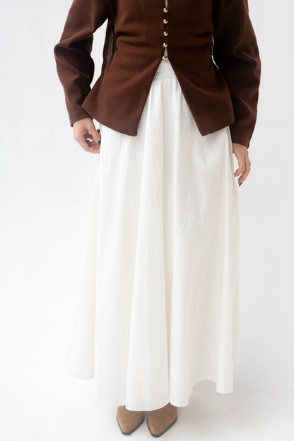Poplin Skirt in White