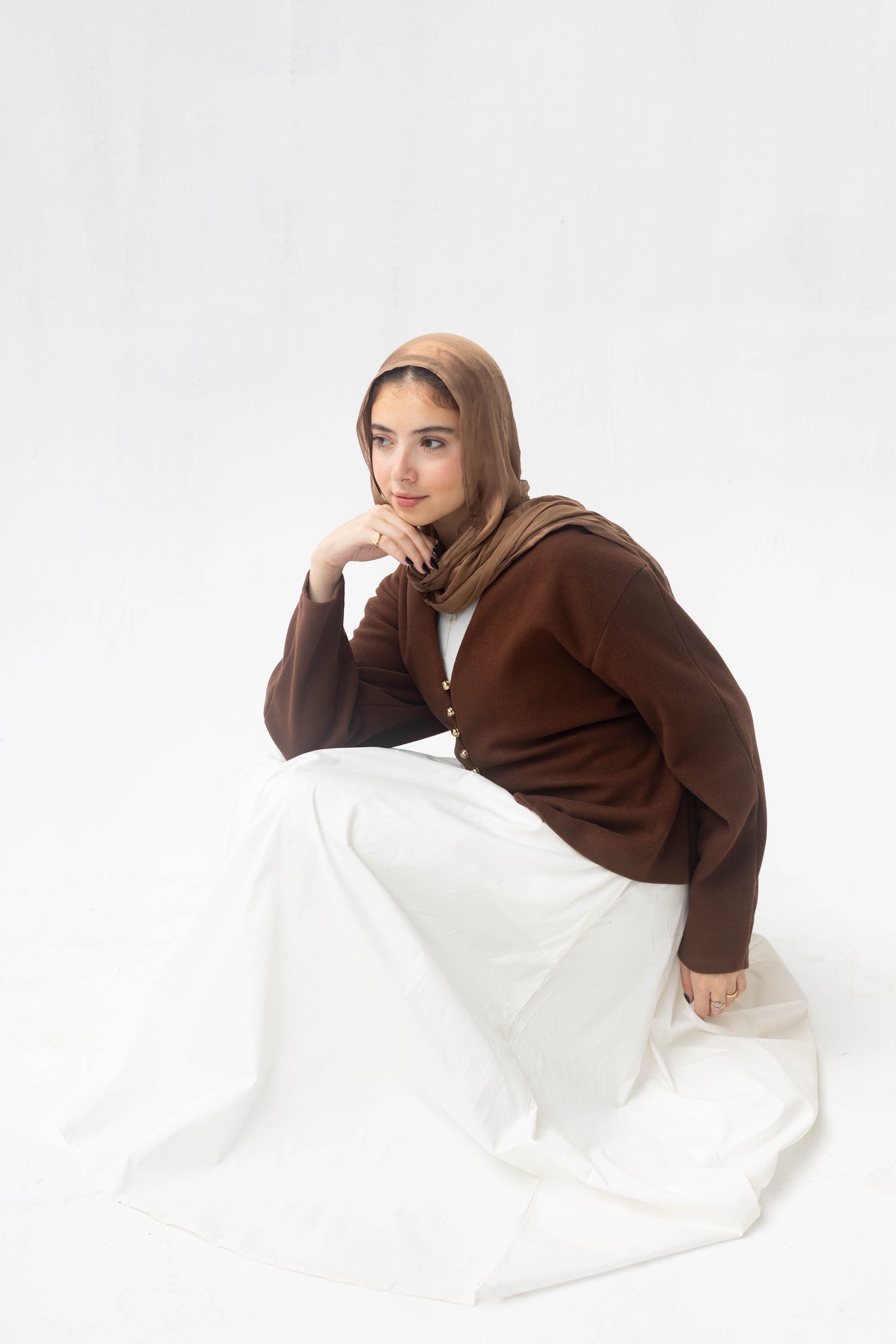 Poplin Skirt in White