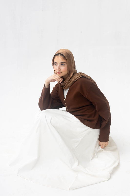 Poplin Skirt in White