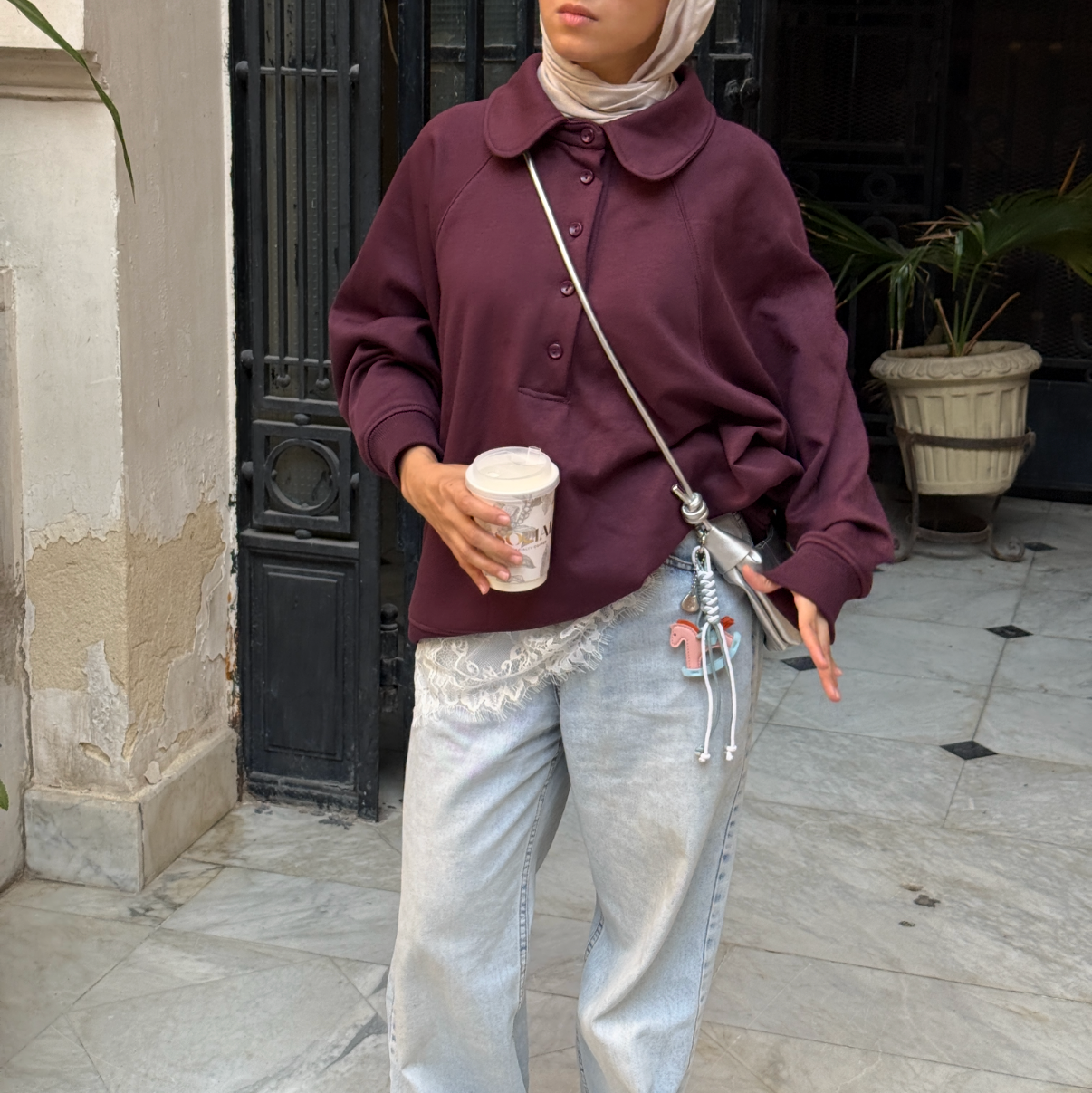 Ease Sweater in Black Berry