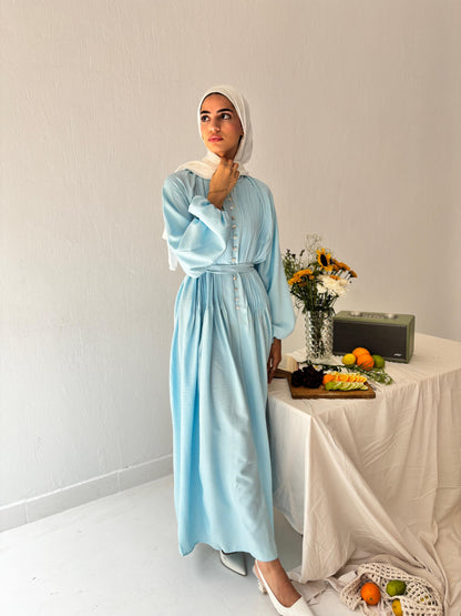 Luna Dress In Aqua Blue