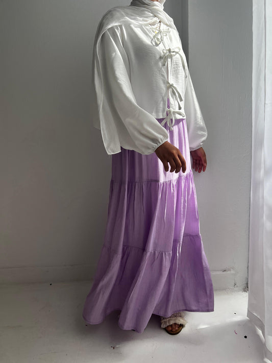 Pastel Breeze Skirt In Lavender