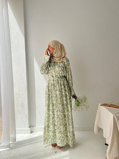 Nawarah Dress In Olive