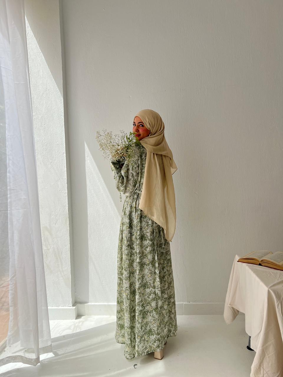 Nawarah Dress In Olive